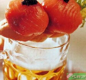 鮭魚丸配續隨子汁 鮭魚丸配續隨子汁