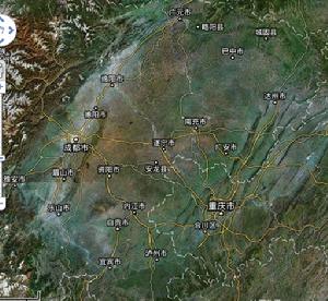 四川盆地經濟圈示意圖