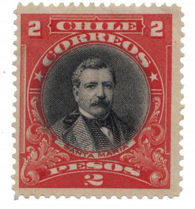 印有多明戈&middot;聖馬里亞總統肖像的郵票