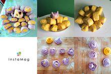 彩色花樣饅頭