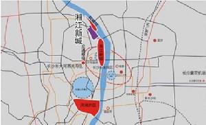 長沙湘江新城區點陣圖