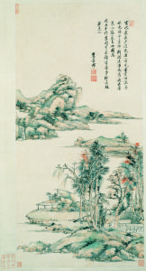 清王原祁溪亭秋色圖軸 清王原祁溪亭秋色圖軸