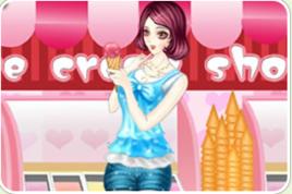 愛吃冰淇淋的女孩 愛吃冰淇淋的女孩