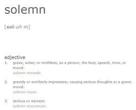 solemn solemn