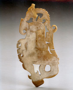 商青玉鳥形佩 商青玉鳥形佩