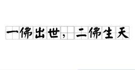 一佛出世，二佛生天