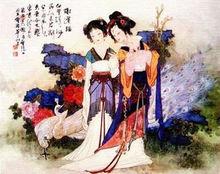 華三川繪新百美圖&middot;謝道韞（右側）