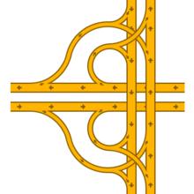 部分苜宿葉型立體交叉