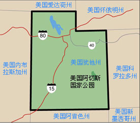 阿切斯國家公園地圖