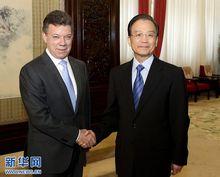 溫家寶與桑托斯總統