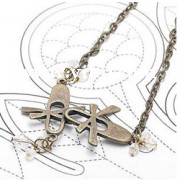 復古古青銅蝴蝶結舞鞋韓 毛衣鏈