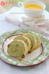 蜜豆抹茶蛋糕卷