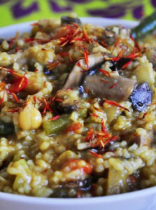 藏紅花蔬菜粥的做法