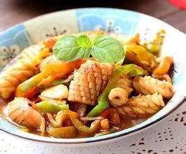 沙茶醬爆魷魚 沙茶醬爆魷魚