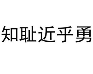 知恥近乎勇 知恥近乎勇