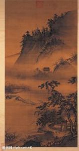 明戴進春遊晚歸軸 明戴進春遊晚歸軸