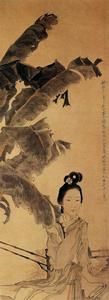 清沙馥芭蕉美人圖 清沙馥芭蕉美人圖