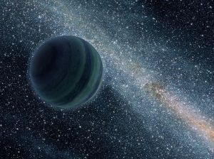 藝術家筆下木星體積大小的星際行星。