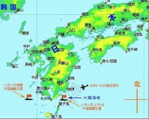大隅海峽資料圖。2003年日本反潛巡邏機曾在大隅海峽發現一艘突然浮出水面的中國海軍“明”級潛艇。