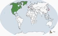 美洲潛鴨分布圖