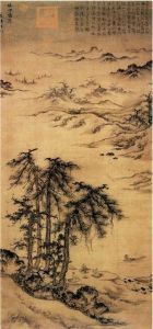 林下鳴琴軸畫 林下鳴琴軸畫