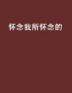 懷念我所懷念的 懷念我所懷念的