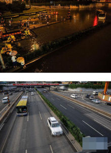 城區里暴雨成災