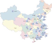 中國飛盤分布地圖