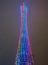 丁建鍾跨年零點表演穿越廣州電視塔