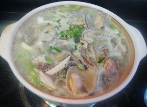 杏鮑菇花蛤萵苣湯 杏鮑菇花蛤萵苣湯