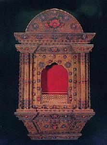 金掐絲嵌料石佛龕 金掐絲嵌料石佛龕