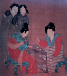 唐周昉內人雙陸圖卷 唐周昉內人雙陸圖卷