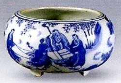 明天啟青花五老觀畫散足洗 明天啟青花五老觀畫散足洗