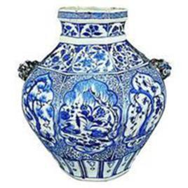 元代青花八棱罐 元代青花八棱罐