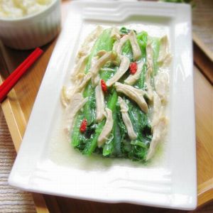 秘制雞脯扒小白菜 秘制雞脯扒小白菜