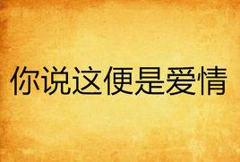 你說這便是愛情 你說這便是愛情