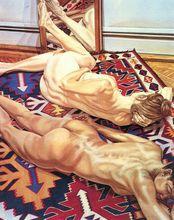 《鏡前地毯上的兩模特》菲利普·珀爾斯坦
