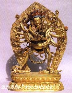勝樂金剛鎏金銅像