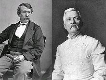 探險家大衛&middot;利文斯頓（左）和亨利&middot;斯坦利