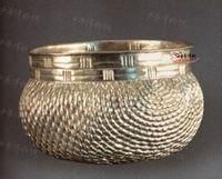 宋柳斗紋銀罐 宋柳斗紋銀罐