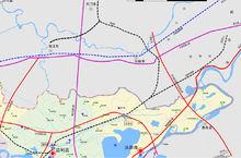 月益鐵路江漢平原走向圖
