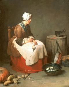 削蕪菁的廚娘 削蕪菁的廚娘