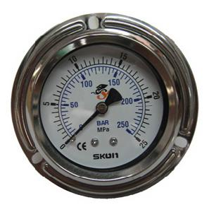 60錶盤，背式，充油壓力表