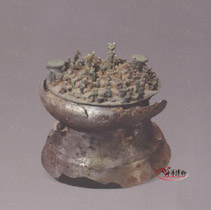 西漢殺人祭柱場面銅貯貝器 西漢殺人祭柱場面銅貯貝器