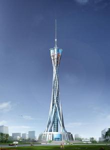 河南廣播電視發射塔效果圖