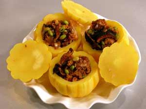 菊花瓜蒸四寶 菊花瓜蒸四寶