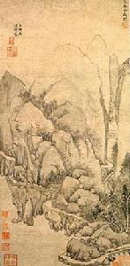 元黃公望富春大嶺圖軸