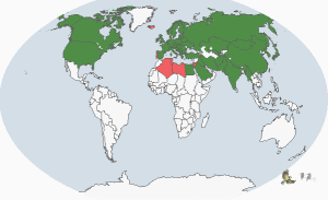 白秋沙鴨分布圖