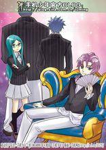 鳶尾、蛇藤、金盞和錦葵合照