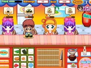 線上玩傑西卡的壽司店小遊戲